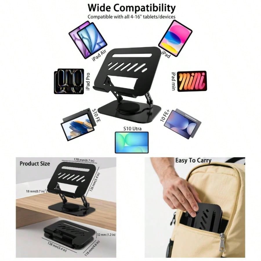 Tablet With All Accessories - Black Phone Holders Tablet Stand, 360