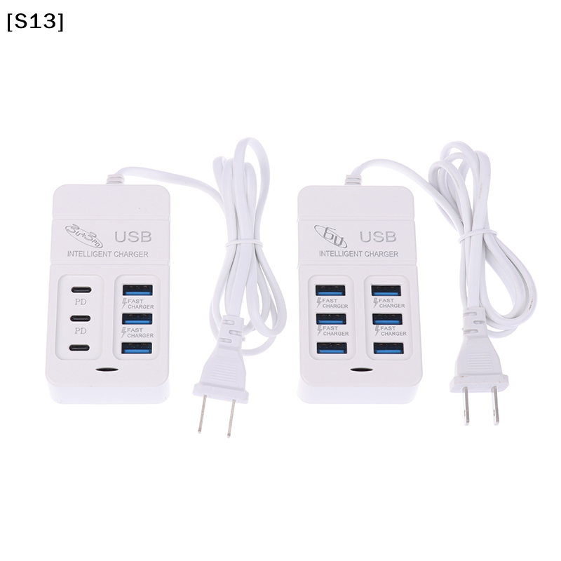 Usb Hub Type C - 1PC US Plug 6Ports Multiport USB