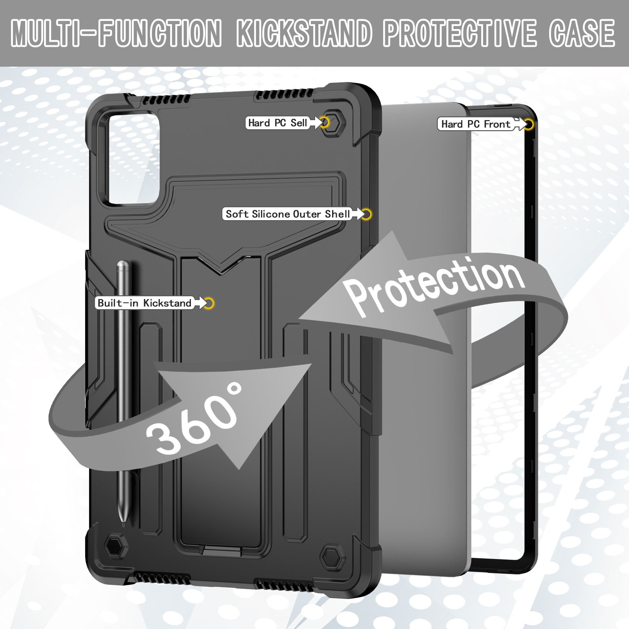 Lenovo Tablet M11 Accessories - Rugged Stand Case For Lenovo Xiaoxin