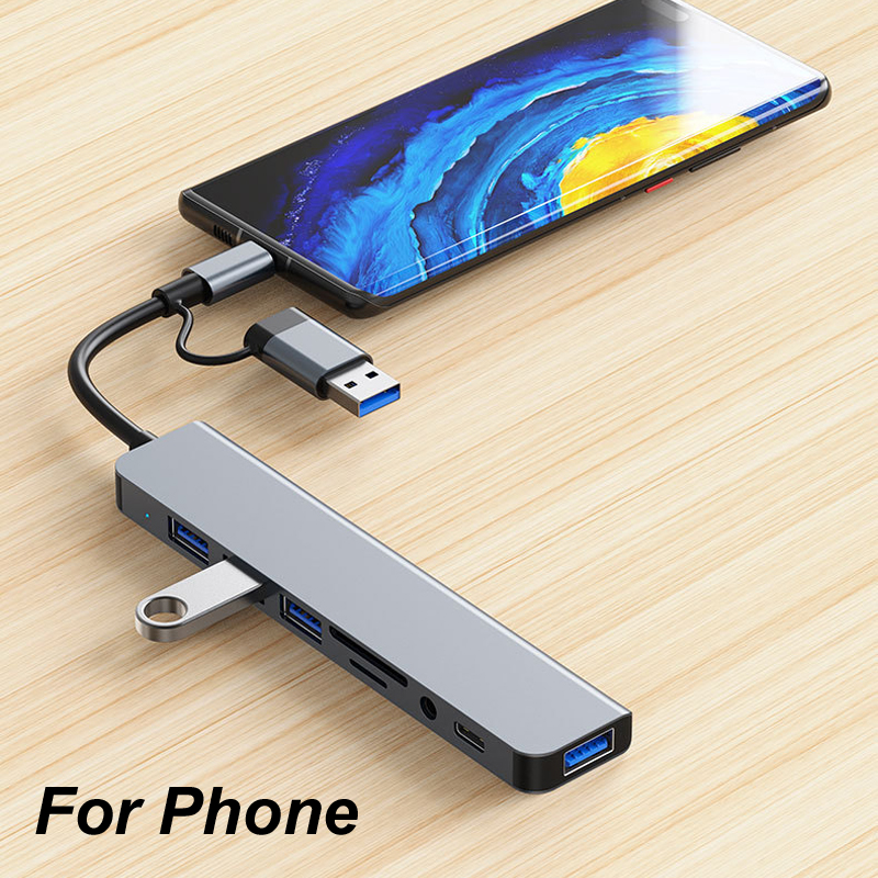 8-IN-1 USB TYPE-C 3.0 HUB 3.5M - Usb Hub Type C 评论和价格