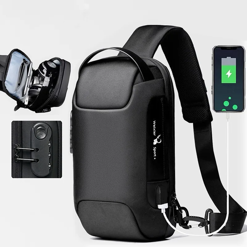 Men'S Usb Crossbody Bag Anti-T - Tablet Shoulder Bag 评论和价格