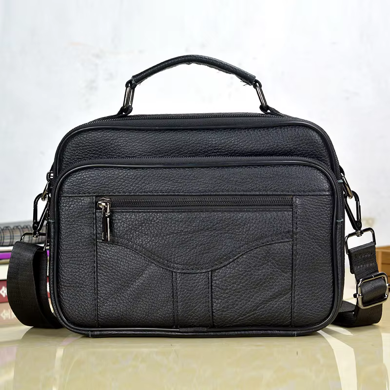 Small Men's Genuine Leather Sh - Tablet Shoulder Bag 评论和价格
