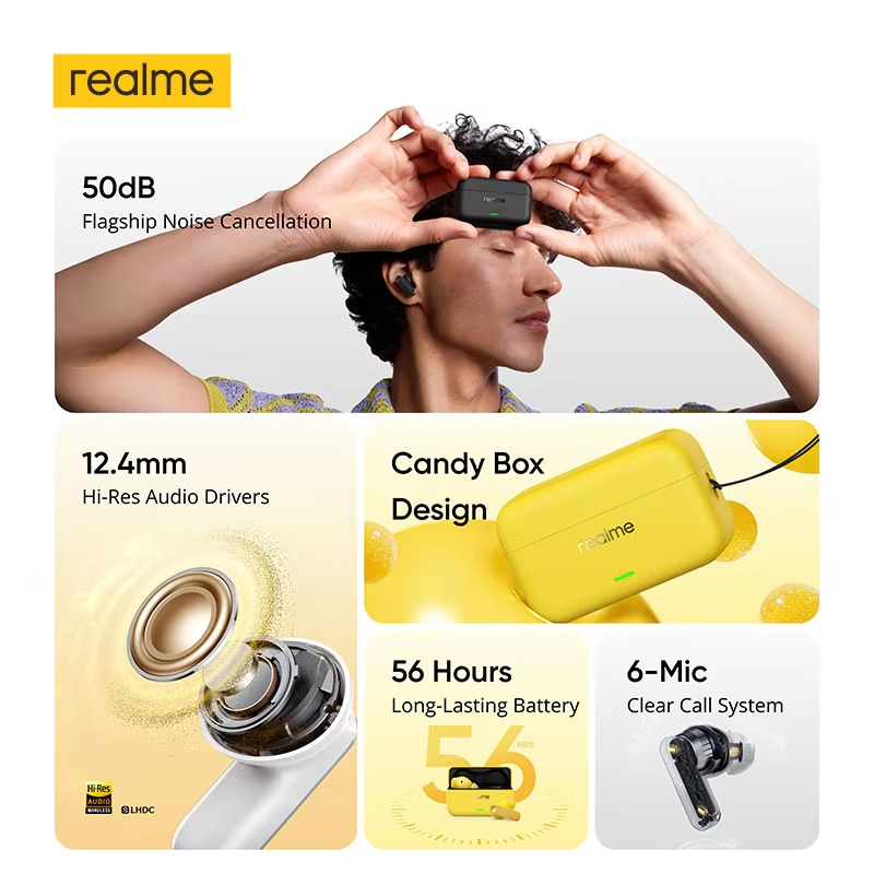 Global Version realme buds T50 - Realme Tablet Accessories 评论和价格