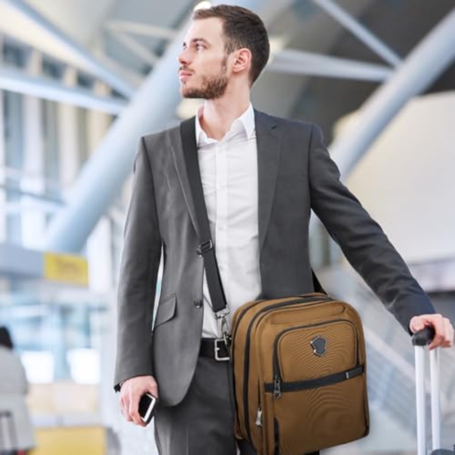 14-Pockets Travel Messenger Ba - Tablet Shoulder Bag 评论和价格