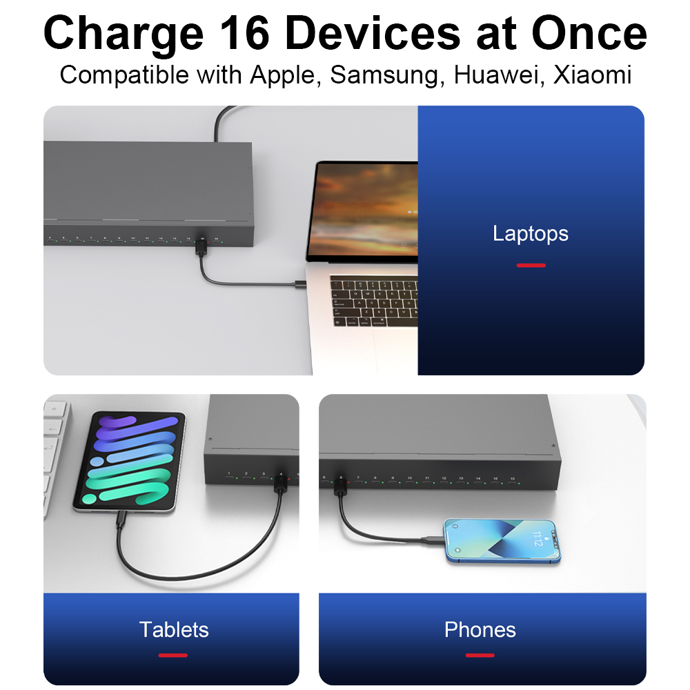 C-166PD 16 Port Usb C Hub  100 - Usb Hub Type C 评论和价格