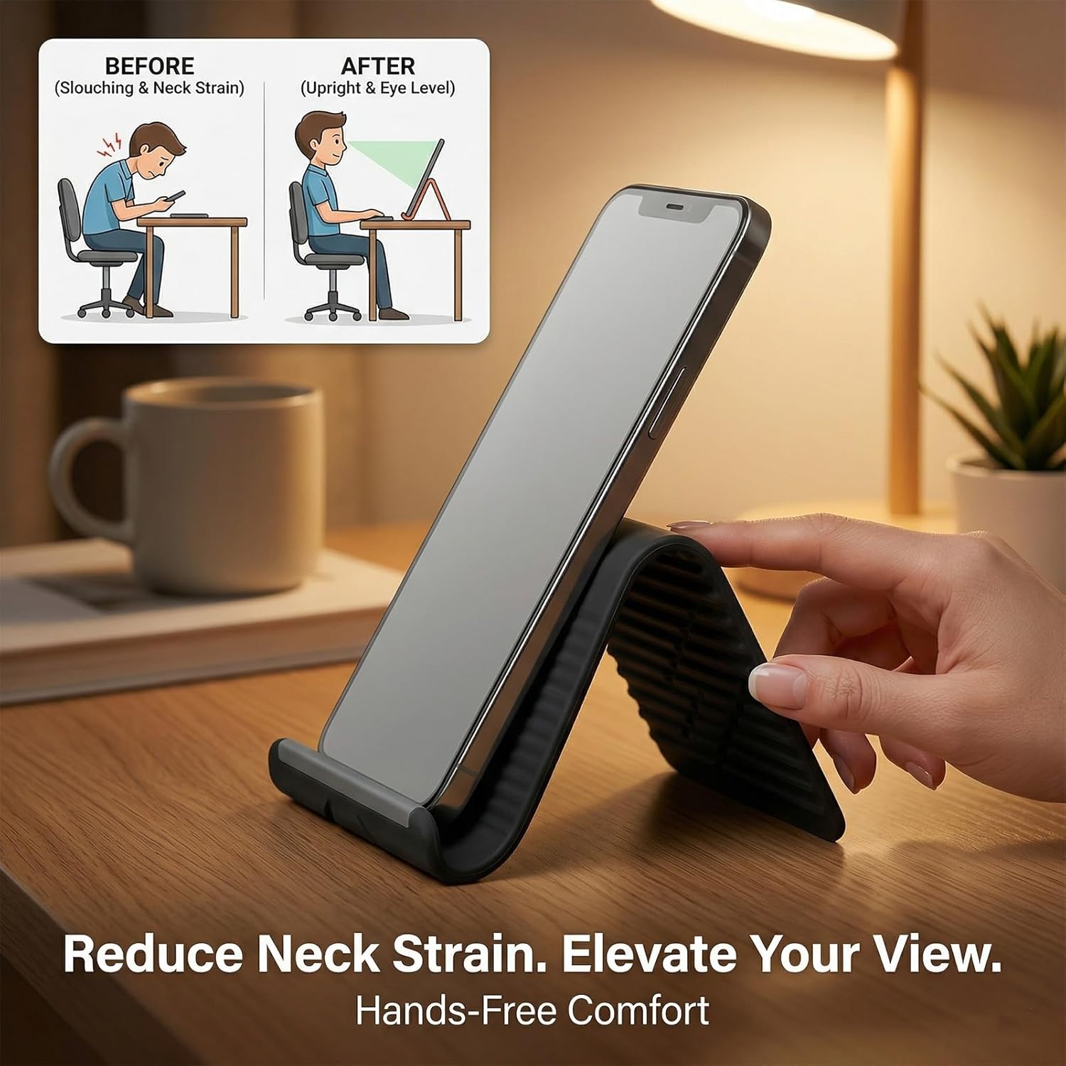 Lazy Portable Phone Stand Sili - Tablet Accessory 评论和价格
