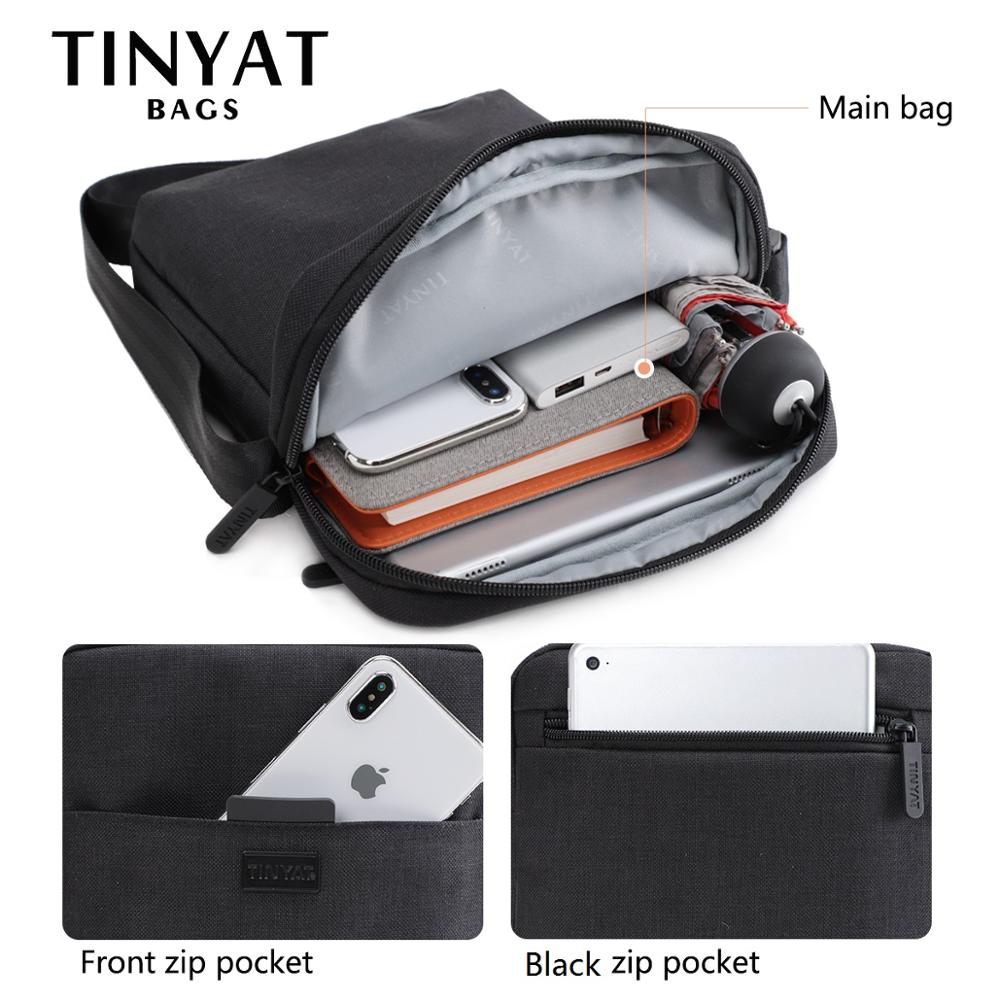TINYAT Men's Bags Light Canvas - Tablet Shoulder Bag 评论和价格