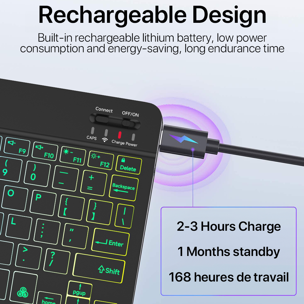Backlit Backlight Bluetooth Ke - Tablet Accessories For Gaming 评论和价格