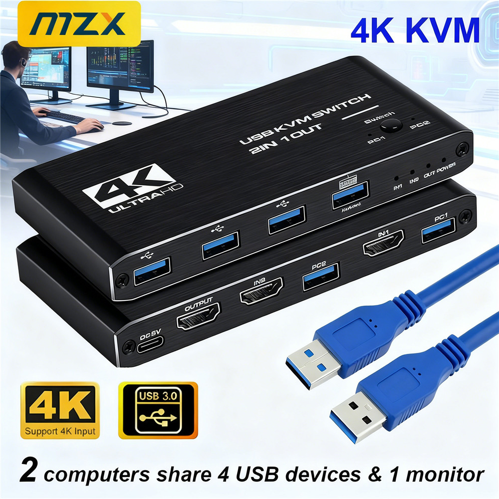 KVM Switch 4K 60Hz Switcher US - Tablet With All Accessories 评论和价格
