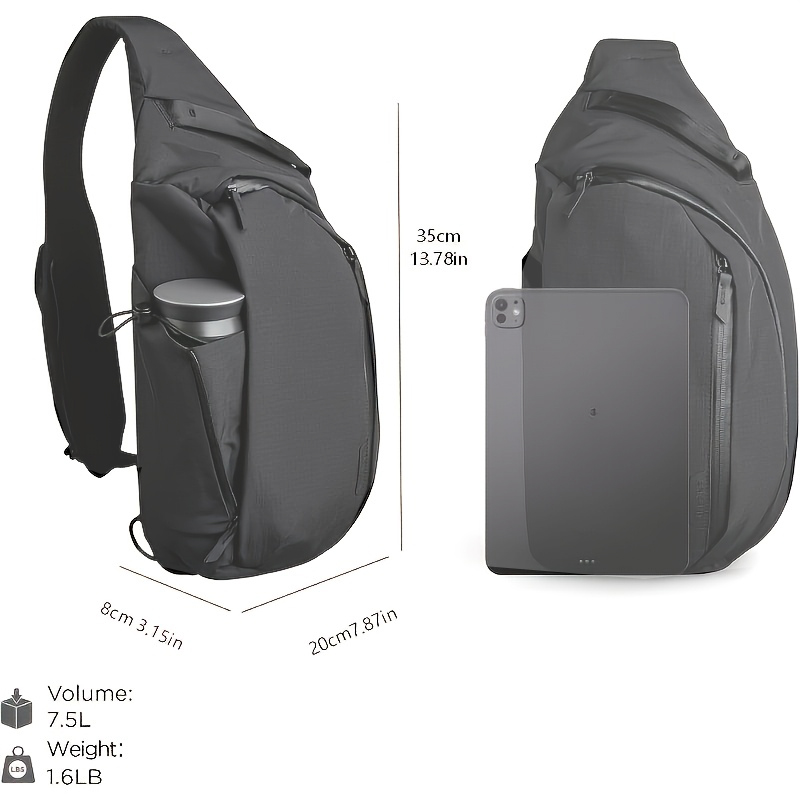 Right Shoulder Chest bag  7.5L - Tablet Shoulder Bag 评论和价格