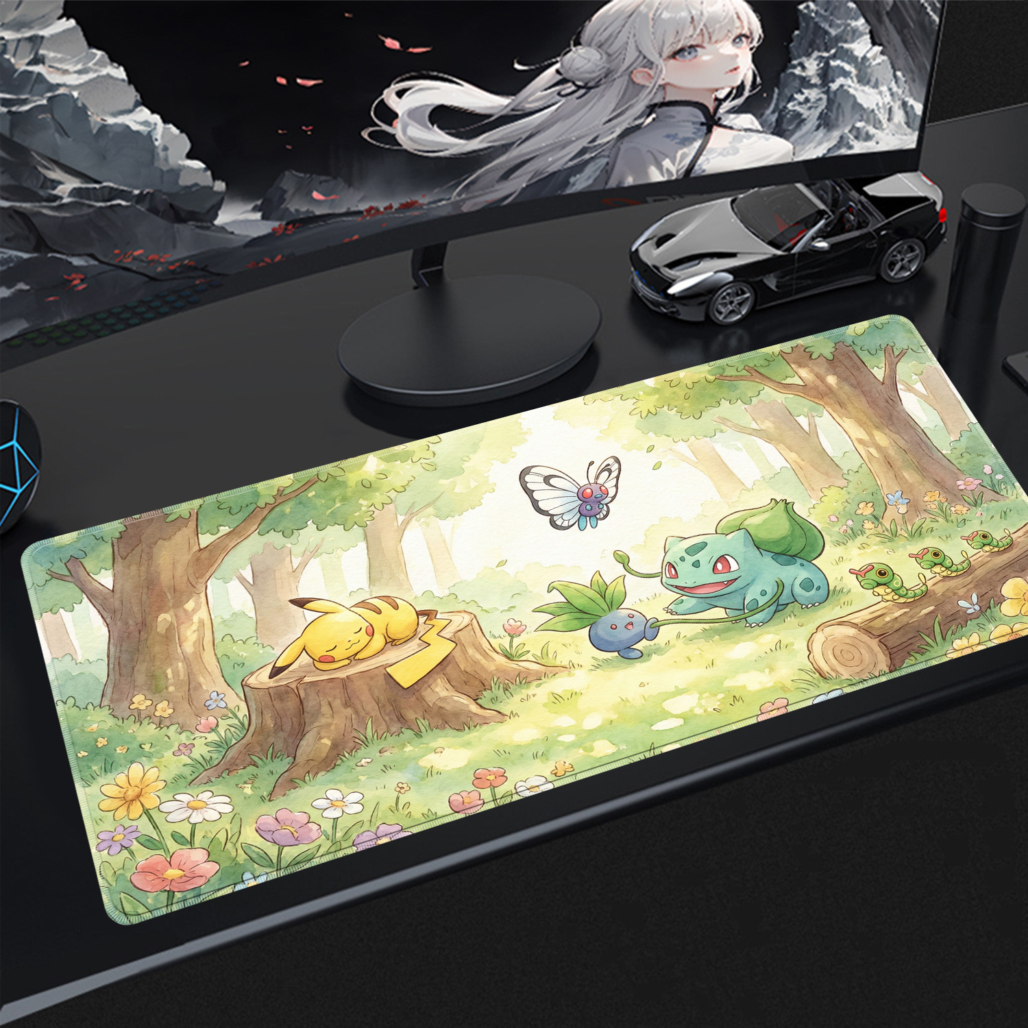 Kawaii Mouse Pad Gaming PC Acc - Tablet With All Accessories 评论和价格