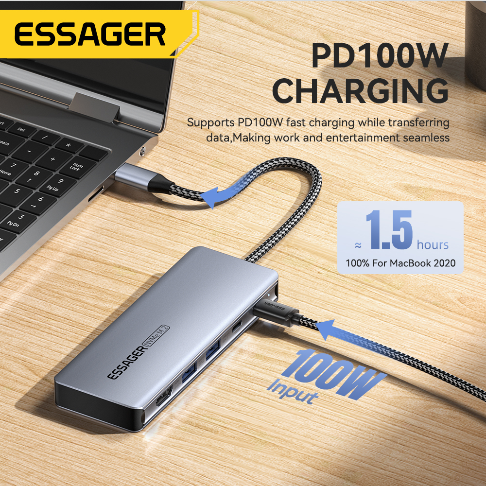 Essager USB C Hub With M.2 SSD - Usb Hub Type C 评论和价格