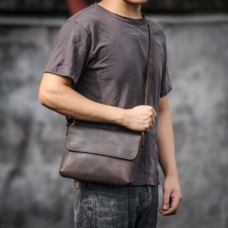LUOKIR Men's Genuine Leather S - Tablet Shoulder Bag 评论和价格