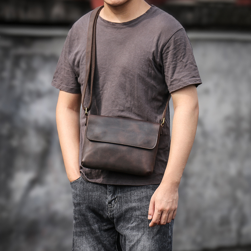 LUOKIR Men's Genuine Leather S - Tablet Shoulder Bag 评论和价格
