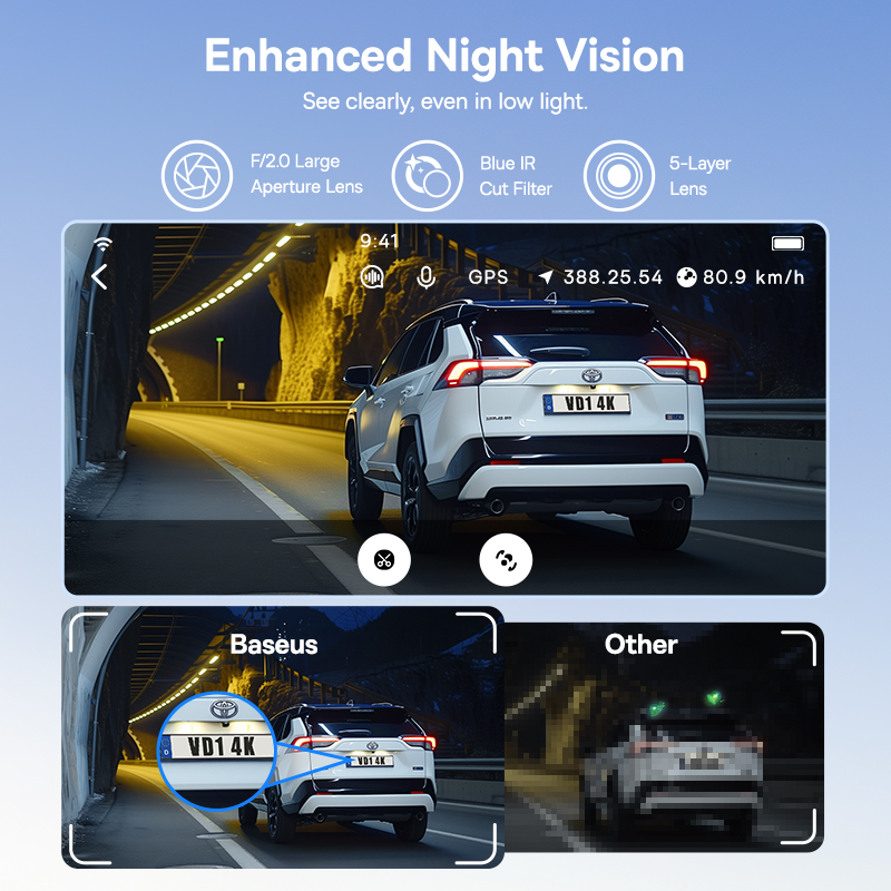 Baseus VD1 4K Dash Cam Front U - Accessories For Android Tablet 评论和价格