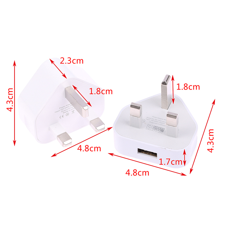 UK 3 Pin Wall Charger Dual USB - Tablet Accessories For Students 评论和价格