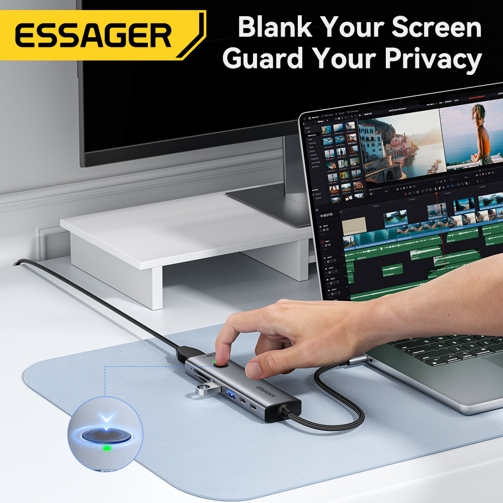 Essager USB C HUB 4K 7-in-1 Ty - Usb Hub Type C 评论和价格