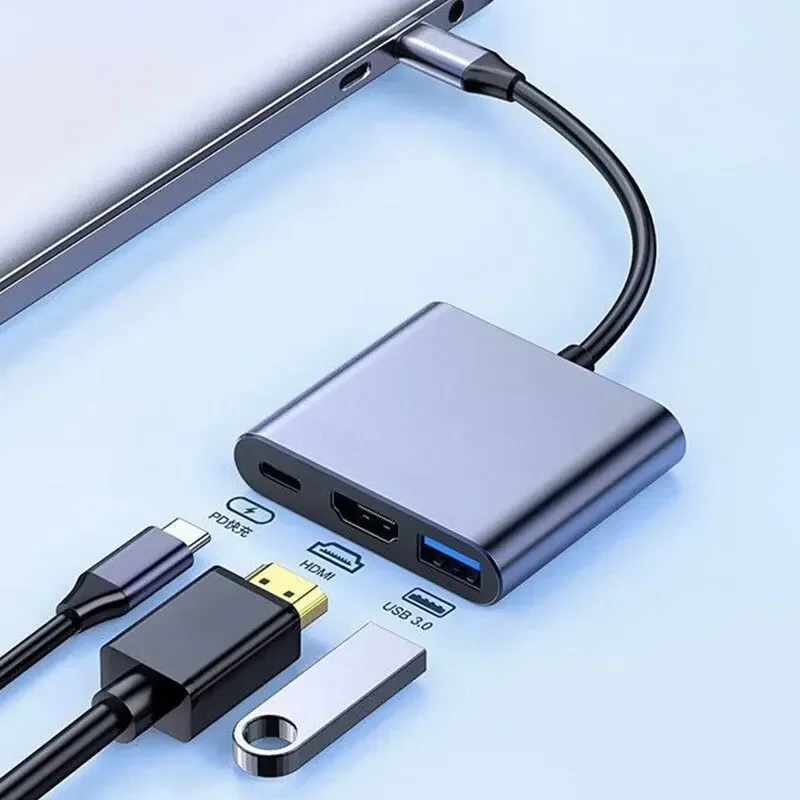 Type-C 3-in-1 Multiport Adapte - Usb Hub Type C 评论和价格