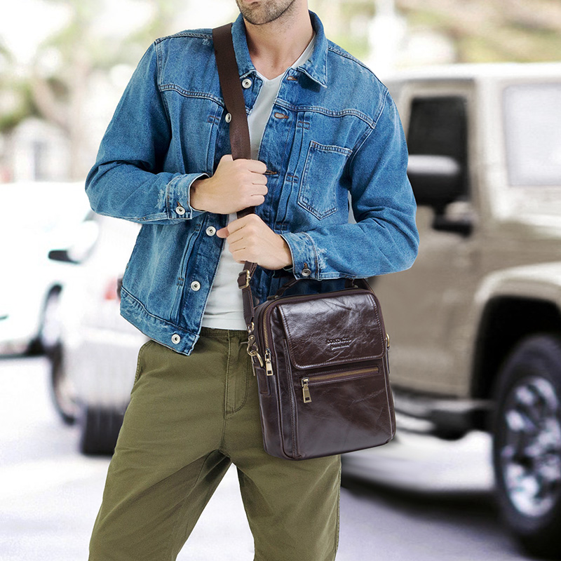 CONTACT'S new genuine leather  - Tablet Shoulder Bag 评论和价格